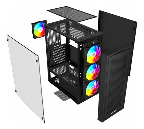 Gabinete Newgen Titanium 01 Mesh Atx (4 Fans Argb)