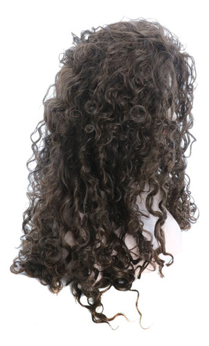 Karlery Mujeres Esponjoso Rizado Peluca Marron Oscuro De Hal