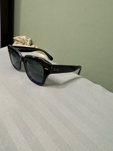 Óculos Rayban Rb2186 State Street - Usado Apenas Uma Vez Ocean Preto Preto Preto Preto