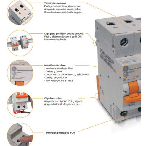 Disyuntor Diferencial Tetrapolar 40a 300ma General Electric