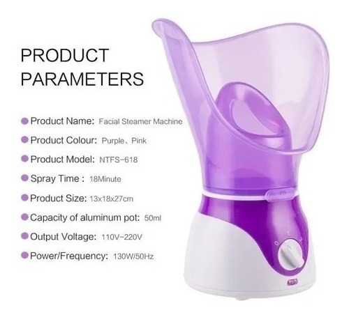 Vaporizador Facial Profesional Limpieza De Poros Portatil