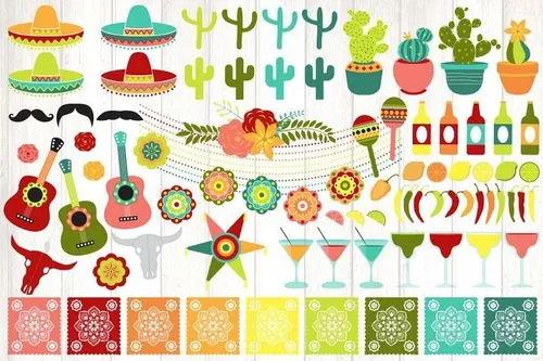 Kit De Imágenes Digitales Mexico Cinco De Mayo 2
