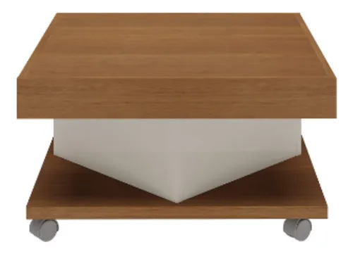Mesa De Centro Quadrada Saara Com Rodinhas Decoração Cores