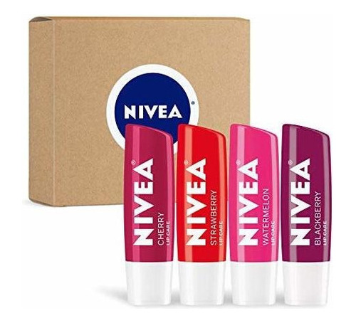 Nivea Lip Care Fruit Variety Pack - Bálsamo Labial Teñido 