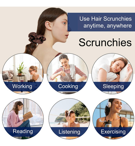 Scrunchies Para El Cabello, Ligas Para Cabello Niña 16