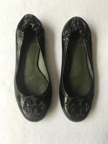 Flats Zapatos Tory Burch Negros De Charol Originales | MercadoLibre