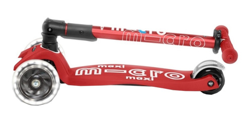 Imagen 2 de 2 de Monopatín de pie Micro Maxi Deluxe Plegable Led rojo para niños