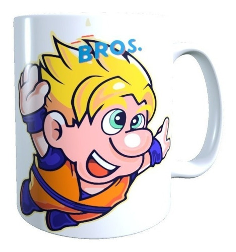 Taza Dragon Ball Goku Version Mario Bros