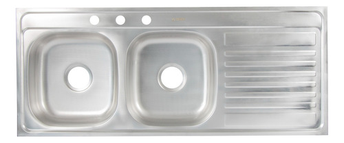 Meer Fregadero Doble Para Cocina Con Escurridero Acero Inox.
