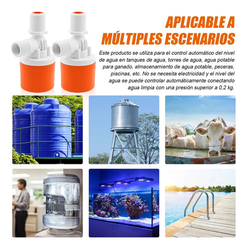2 Válvula Control Automática Agua Nivel Bola Flotante Tinaco