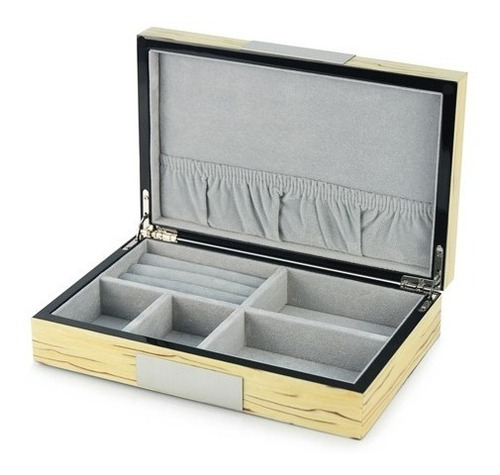 Estuche Para Joyas Alajero Ice Burl Y Metal