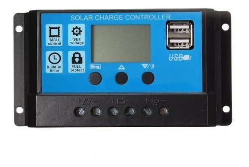 Controlador Regulador De Carga Solar 10a 12v 24v 