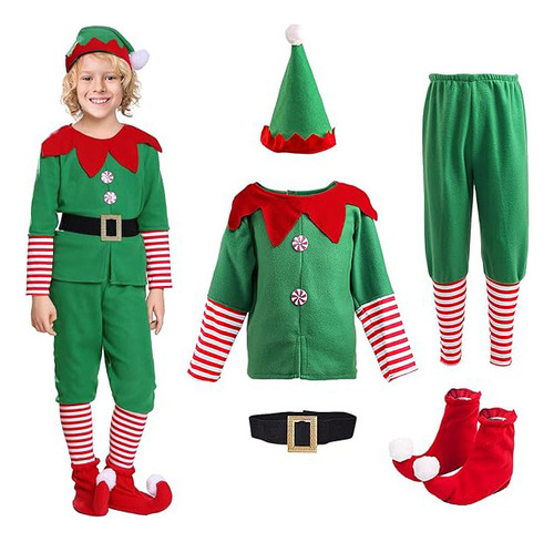 . Disfraz De Elfo Navideño, Conjunto De Ropa De Elfo For