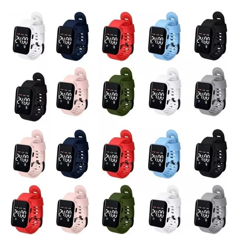 . . 20 Piezas Reloj Y7 Reloj Electrónico Led Cuadrado Mayoreo