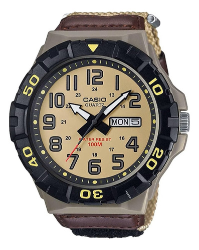 Reloj Casio Mrw Resin Beige Original Hombre Time Square