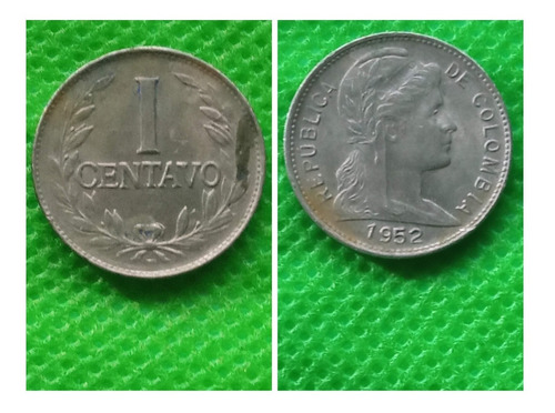 Moneda De 1 Centavo De 1952.