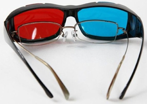 Imagem 5 de 5 de 10pçs Óculos 3d Ultra Resistente Ótima Qualidade Red Cyan