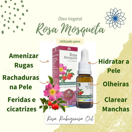 Óleo Hidratante Para Corpo Wnf Vegetal Rosa Mosqueta En Vidro De 20ml/20g
