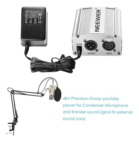 Neewer Nw-700 - Kit De Micrófono De Condensador Con Alimenta
