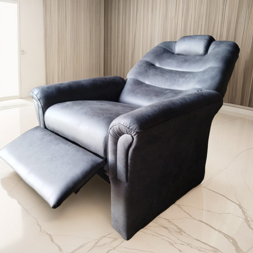 Sillon Poltrona Relax Cuerotex Col. Varios Gris Liso