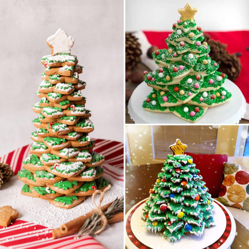Juego De 10 Cortadores De Galletas Kaishane Para Árbol De Na