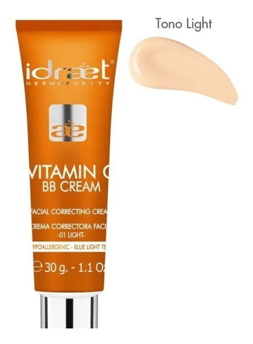 Vitamina C Bb Cream ,crema Correctora Facial ,6 En 1 Idraet 