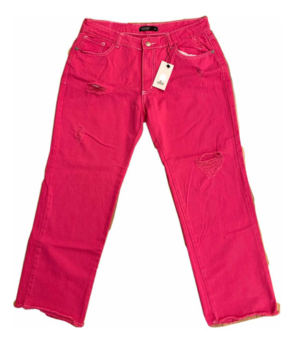 Jean Fucsia Tiro Bajo Mujer Marca Sochic Nuevo