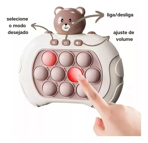 Pop It Game Eletrônico Gatinho C/som Anti Stres Jogo Memoria