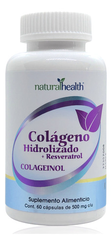 Colágeno Hidrolizado Resveratrol 60 Capsulas Natural Health