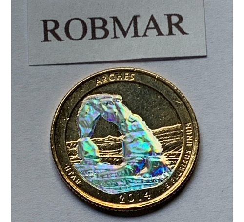 Robmar-usa-quarter Bañado En Oro Y Oleo-2014-arches