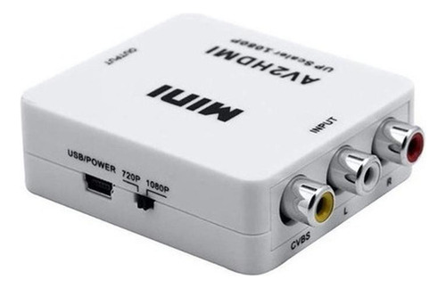 Mini Conversor Av Rca Para Hdmi Com Áudio 1080p Full Hd