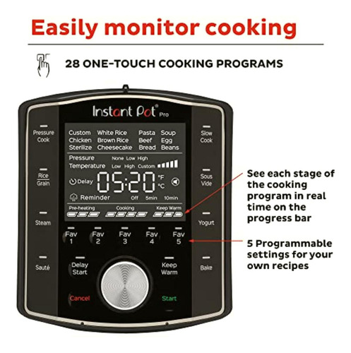 Instant Pot Pro Olla A Presión 10 En 1, Olla De Cocción