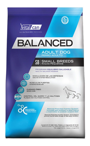 Alimento Vitalcan Balance Perro Adulto Raza Pequeña Bolsa 3k