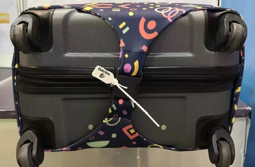 Imagen 2 de 7 de Fundas Cubre Valijas Cubritas Viajero Con Seguro Chicas
