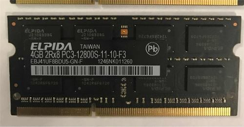 Memória RAM  4GB 1 Elpida EBJ41UF8BDU5-GN-F