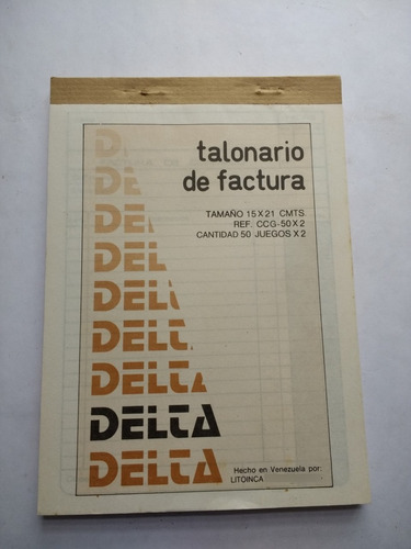 Talonarios De Facturas Dobles 1/2 Carta Original-copia 50x2