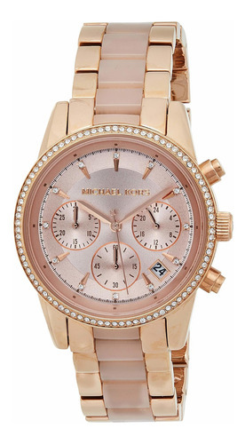 Reloj Mujer Michael Kors Mk6307 Cuarzo Pulso Oro Rosa En