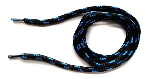 Cordones Borcegos  Largos Redondos Negro/azul  120 Cm