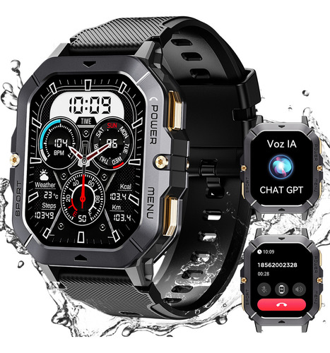 Smartwatch Tank Uso Rudo Con Inteligencia Artificial Ia Ip68