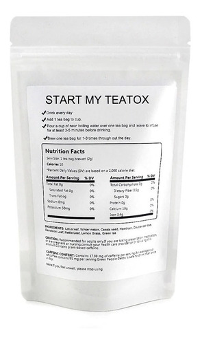Imagen 4 de 7 de Té Detox De Hierbas Para Dieta De Desintoxicación 14 Días