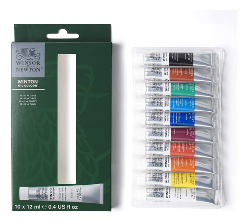 Winsor & Newton Winton - Juego De Pintura Al Leo (10 Tubos D