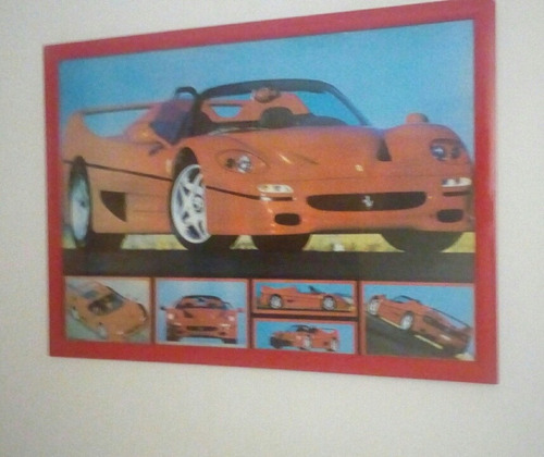 Cuadro, Marco Con Vidrio, Afiche De Autos, Ferrari