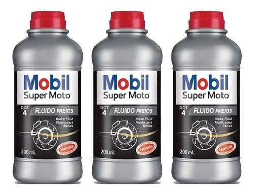 Fluído Para Freio Dot 4 Sintético Super Moto Mobil 600ml 