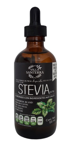 100% Stevia Líquida Villa Santerra - Apto Para Diabéticos