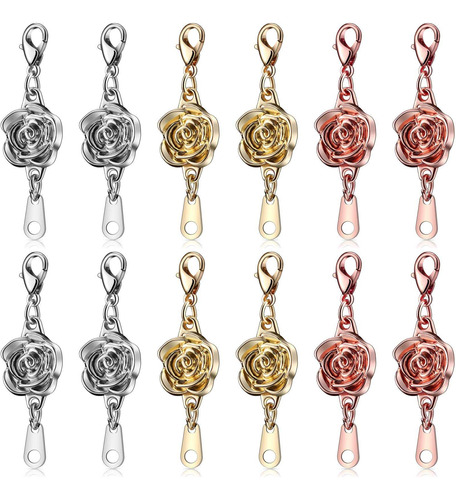 12 Cierres Magnéticos De Bloqueo Rose Jewelry Magnetic Clasp