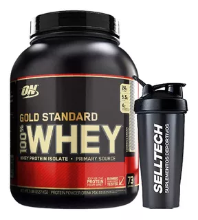 Proteína On Gold Standard 100% Whey 5lb Cookies&cream+shaker