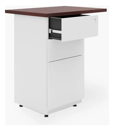 Escritorio Lateral Neo 50x70 Con Cajonera Metalica