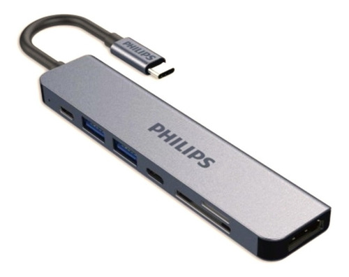 Conversor Multi-hub Philips Usb-c A Hd Tv 7 En 1 - Revogames