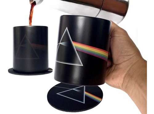 Excelente Taza Mágica The Dark Side Of The Moon Pink Floyd