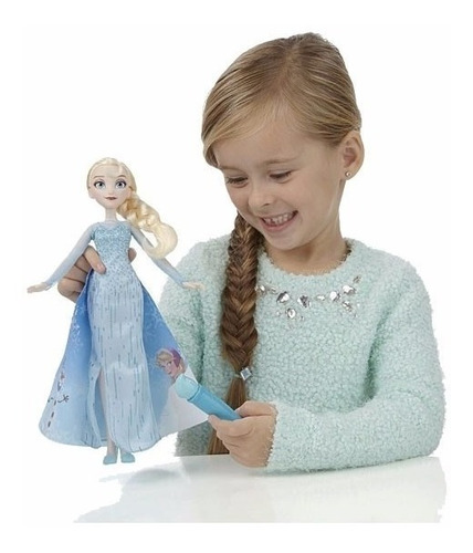 Disney Frozen Muñeca Elsa Con Capa Magica 27cms Hasbro
